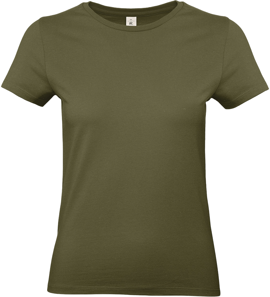 E190D – Dames basic T-shirt bedrukken 465291