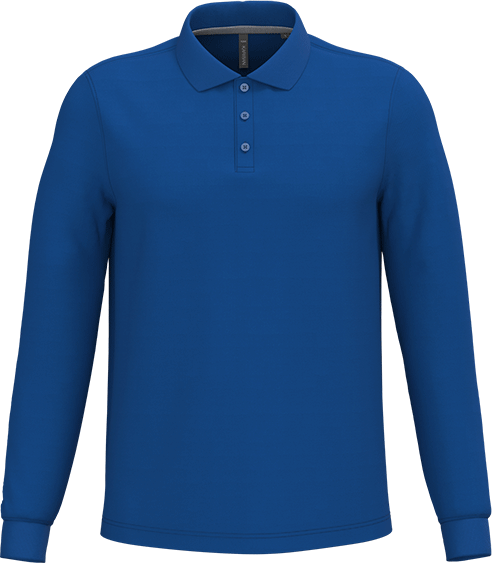 K243 – Basic Heren Polo Lange Mouwen Bedrukken 462982