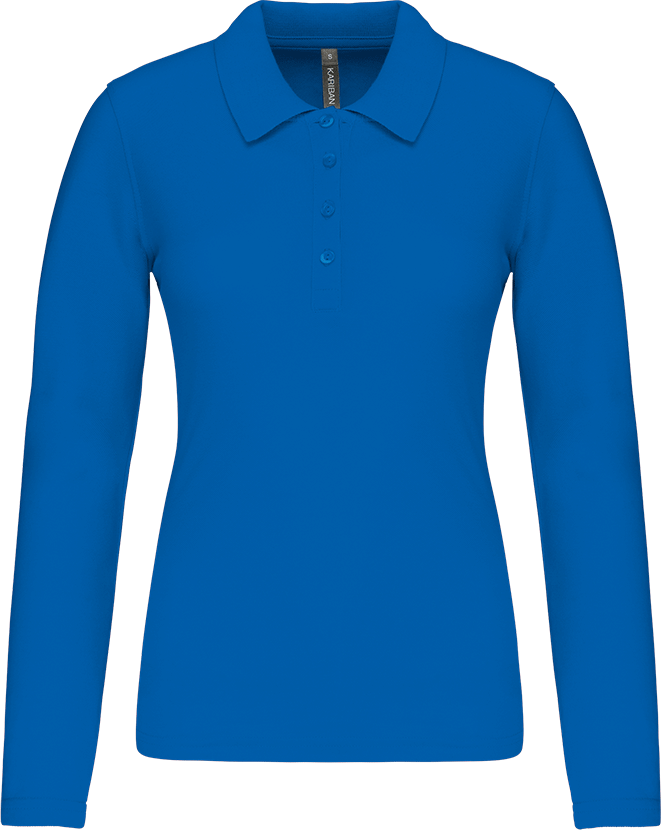 K257 – Piqué-damespolo lange mouwen ontwerpen en bedrukken 463124