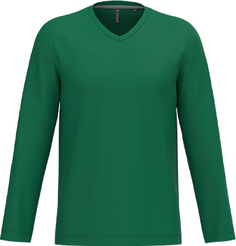 K358 – Basic Heren Longsleeve V-hals Bedrukken 463377