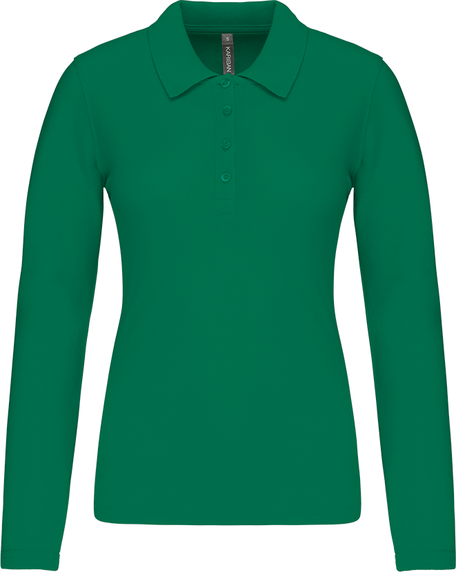 K257 – Piqué-damespolo lange mouwen ontwerpen en bedrukken 463128