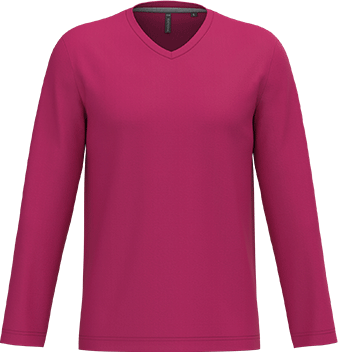 K358 – Basic Heren Longsleeve V-hals Bedrukken 463381