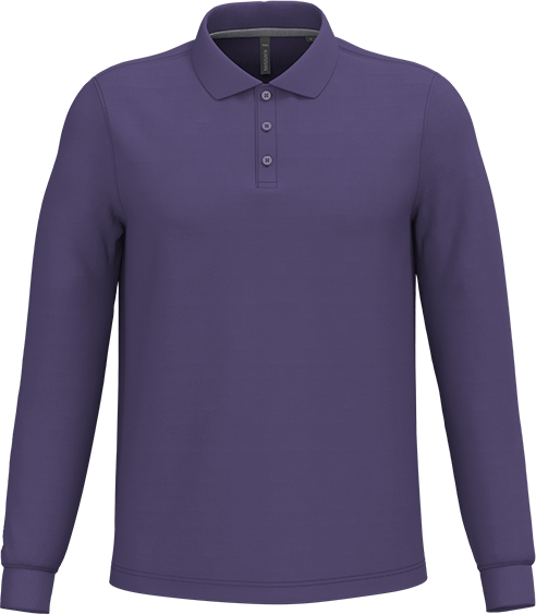 K243 – Basic Heren Polo Lange Mouwen Bedrukken 462988