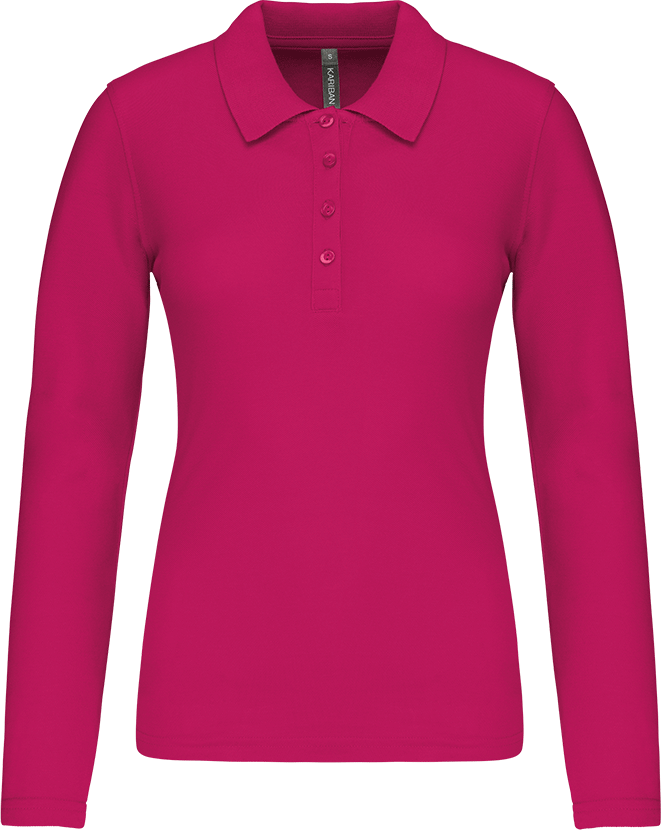 K257 – Piqué-damespolo lange mouwen ontwerpen en bedrukken 463131