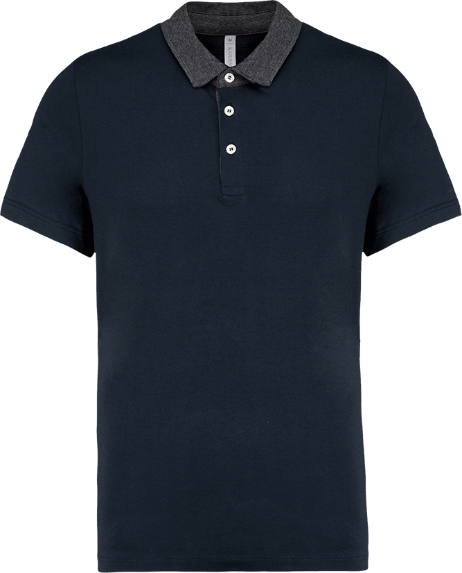 K260 – Tweekleurige heren jersey polo ontwerpen en bedrukken 463135