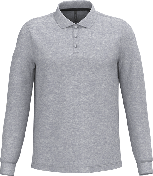 K243 – Basic Heren Polo Lange Mouwen Bedrukken 462991