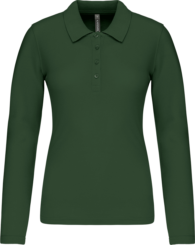 K257 – Piqué-damespolo lange mouwen ontwerpen en bedrukken 463134