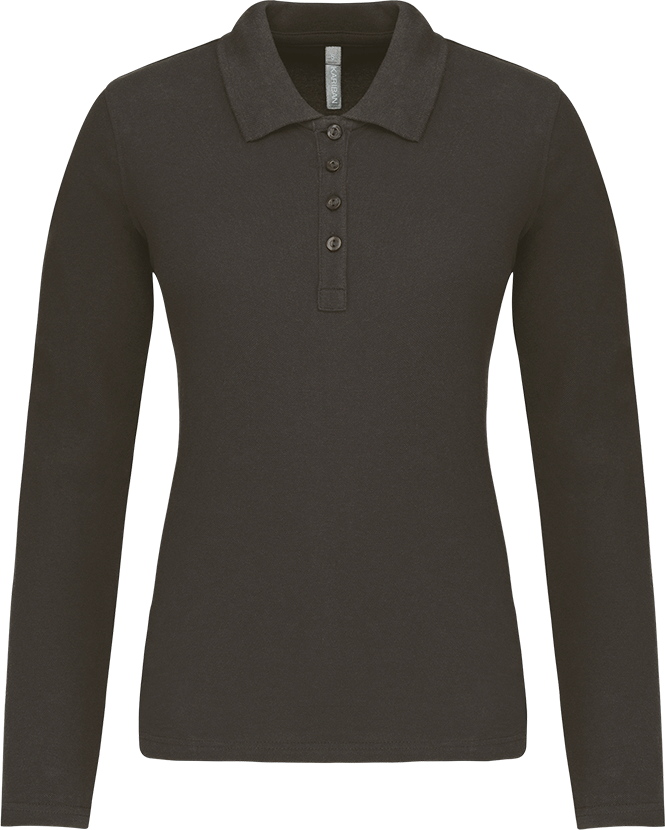 K257 – Piqué-damespolo lange mouwen ontwerpen en bedrukken 463136