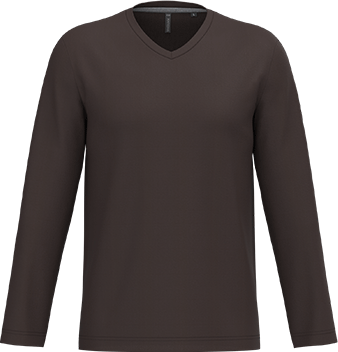 K358 – Basic Heren Longsleeve V-hals Bedrukken 463392