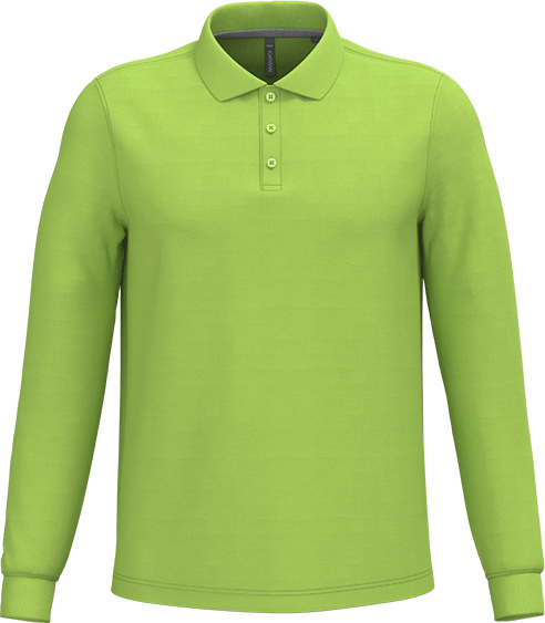 K243 – Basic Heren Polo Lange Mouwen Bedrukken 463002