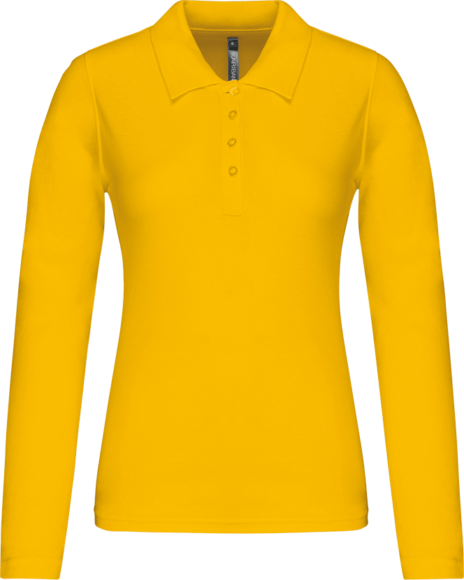 K257 – Piqué-damespolo lange mouwen ontwerpen en bedrukken 463141