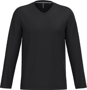 K358 – Basic Heren Longsleeve V-hals Bedrukken 463395