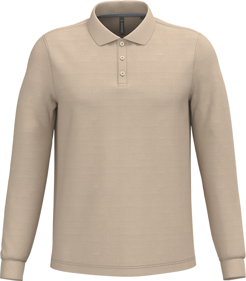 K243 – Basic Heren Polo Lange Mouwen Bedrukken 463006