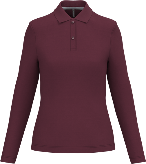 K244 – Hoogwaardige dames polo met lange mouwen 463011