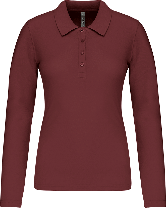 K257 – Piqué-damespolo lange mouwen ontwerpen en bedrukken 463144