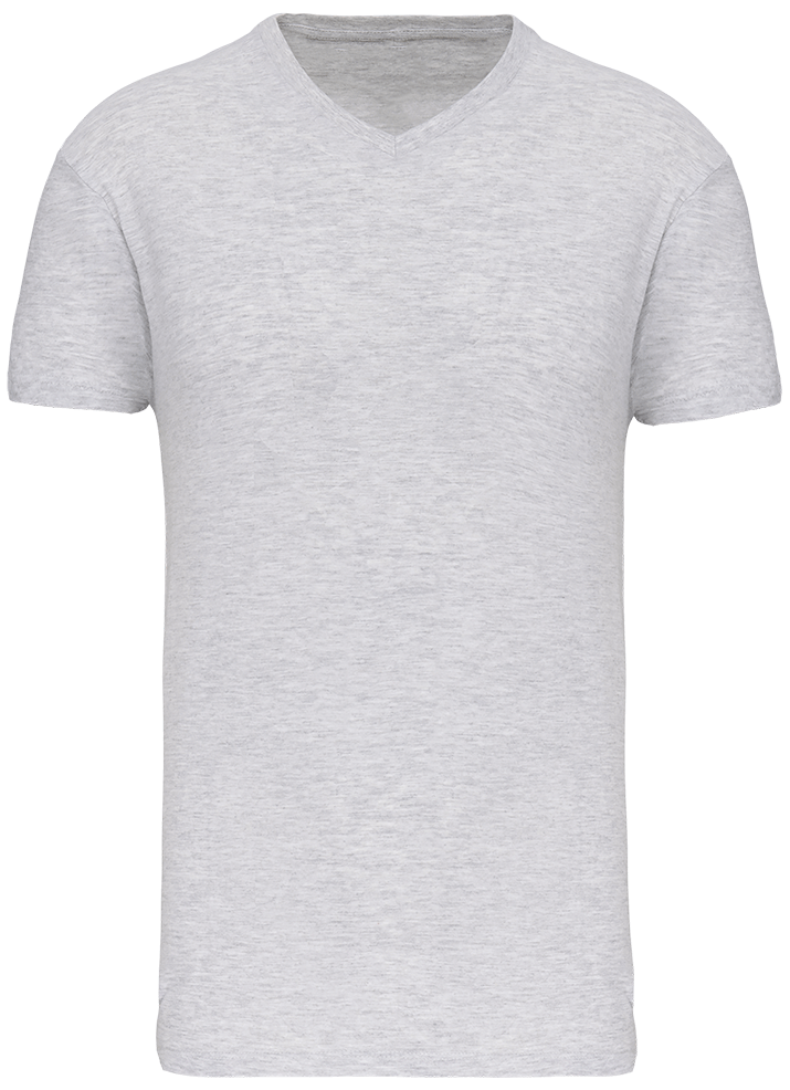 K3028 – Heren biokatoen V hals T-shirt ontwerpen en bedrukken 464238