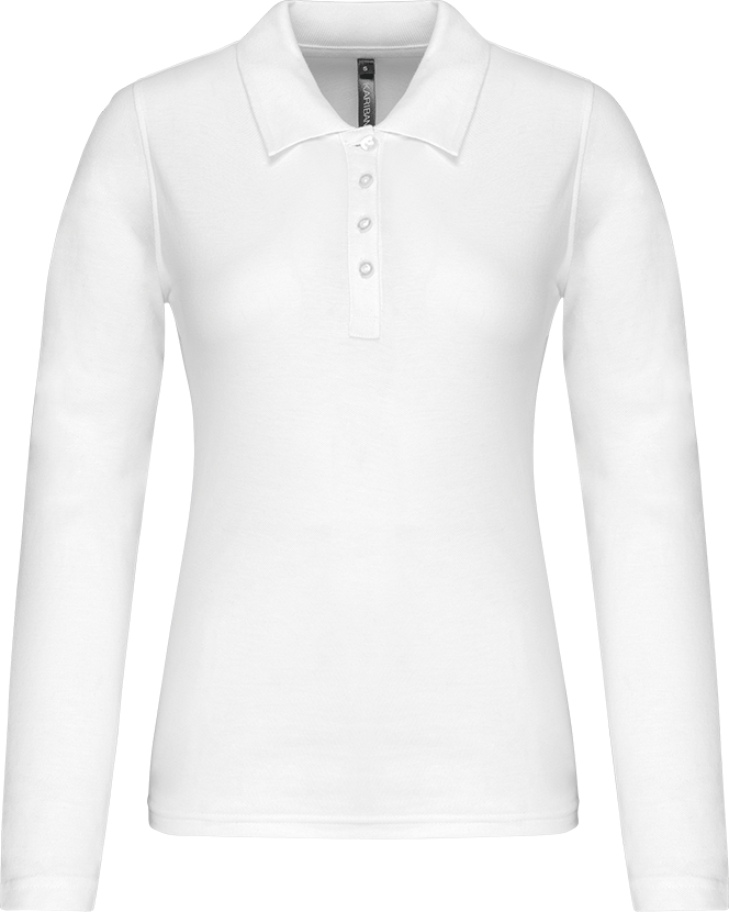 K257 – Piqué-damespolo lange mouwen ontwerpen en bedrukken 463110