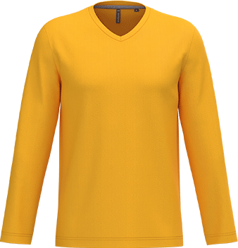 K358 – Basic Heren Longsleeve V-hals Bedrukken 463298