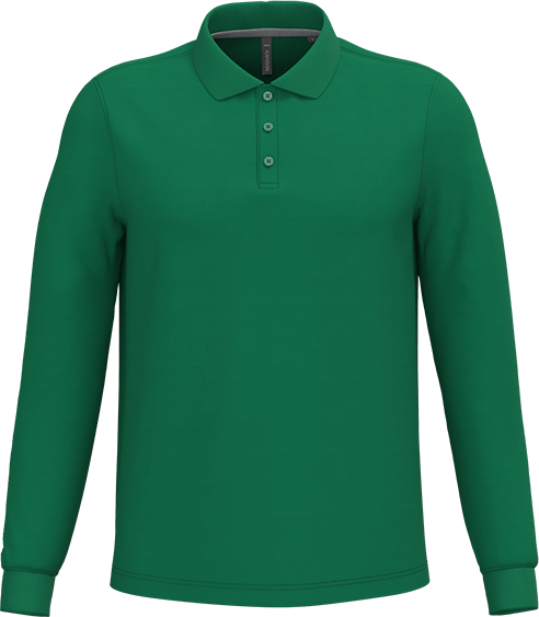 K243 – Basic Heren Polo Lange Mouwen Bedrukken 462954
