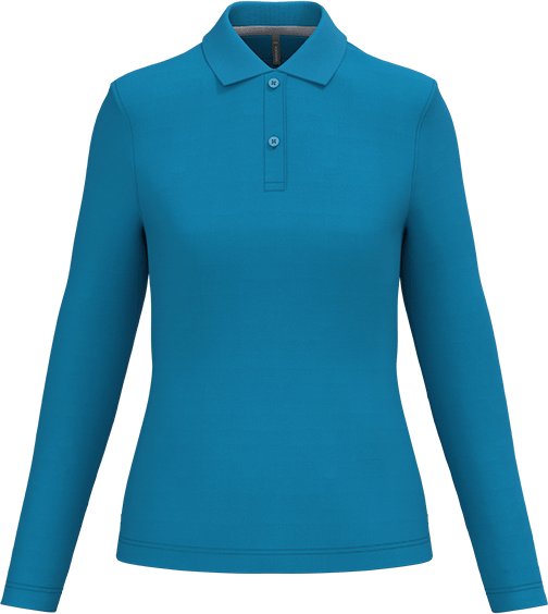 K244 – Hoogwaardige dames polo met lange mouwen 462957