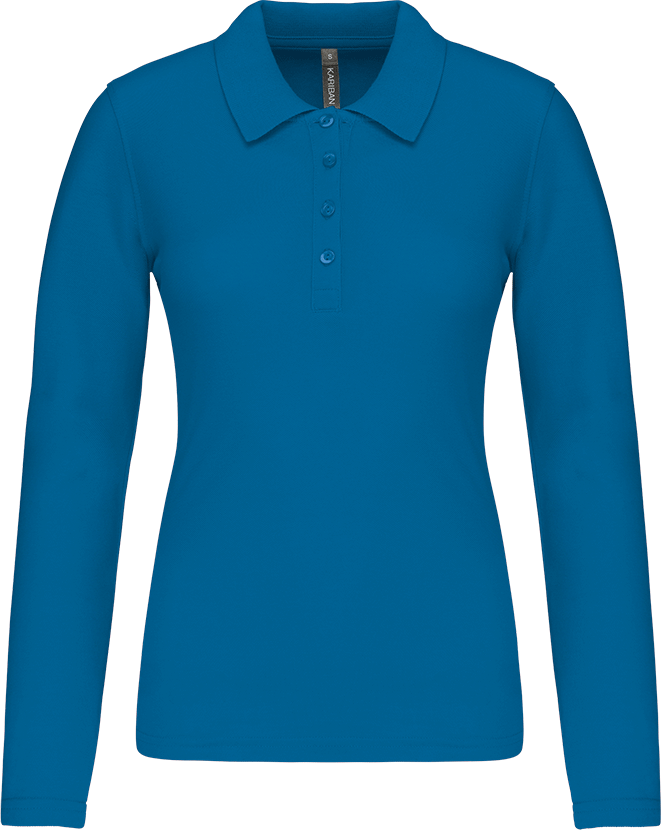 K257 – Piqué-damespolo lange mouwen ontwerpen en bedrukken 463111