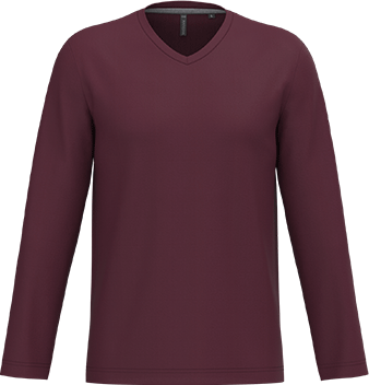 K358 – Basic Heren Longsleeve V-hals Bedrukken 463303