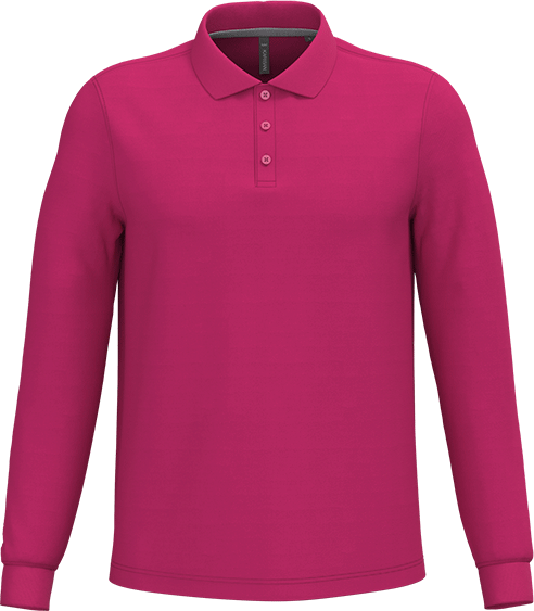 K243 – Basic Heren Polo Lange Mouwen Bedrukken 462955