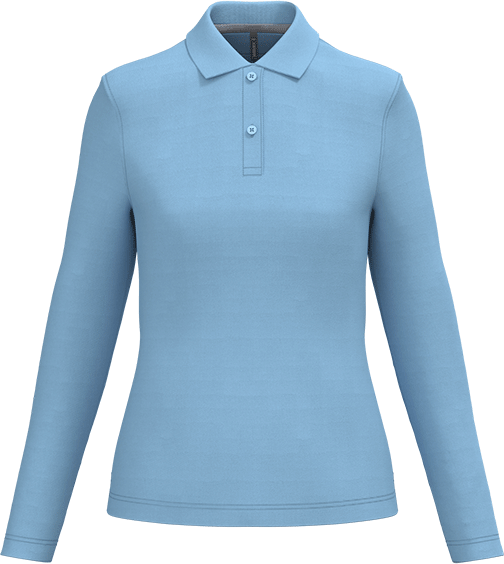 K244 – Hoogwaardige dames polo met lange mouwen 462959