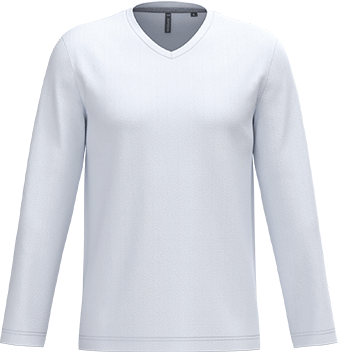 K358 – Basic Heren Longsleeve V-hals Bedrukken 463309
