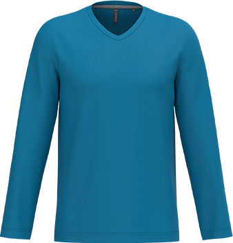 K358 – Basic Heren Longsleeve V-hals Bedrukken 463315