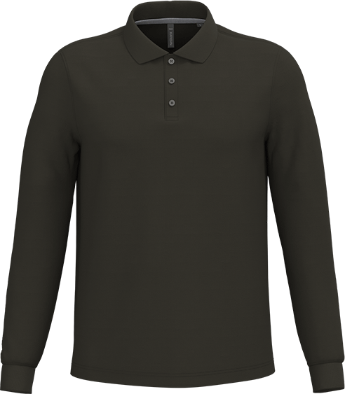K243 – Basic Heren Polo Lange Mouwen Bedrukken 462958
