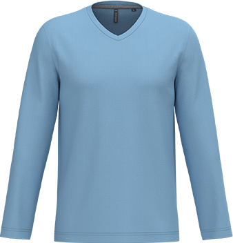 K358 – Basic Heren Longsleeve V-hals Bedrukken 463322
