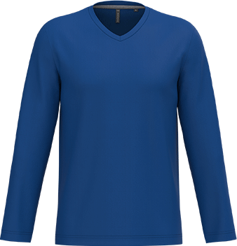 K358 – Basic Heren Longsleeve V-hals Bedrukken 463330