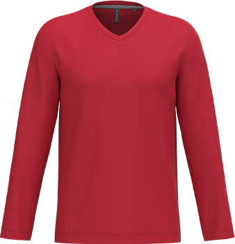 K358 – Basic Heren Longsleeve V-hals Bedrukken 463338
