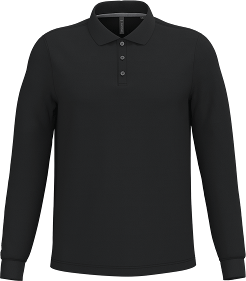 K243 – Basic Heren Polo Lange Mouwen Bedrukken 462964