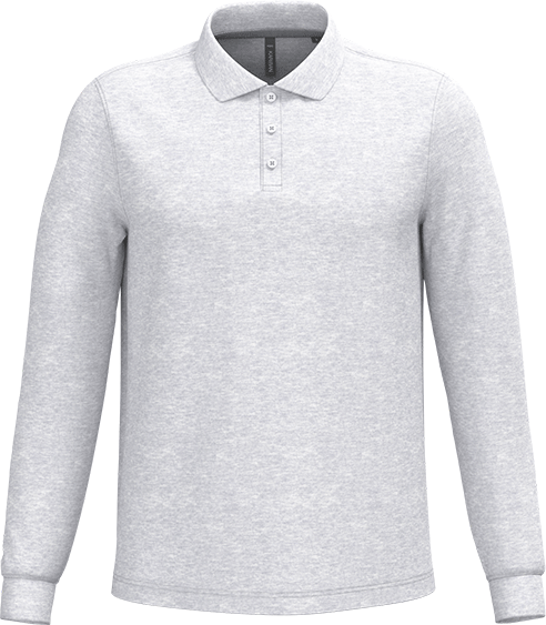 K243 – Basic Heren Polo Lange Mouwen Bedrukken 462966