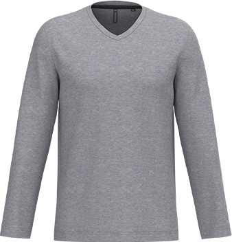 K358 – Basic Heren Longsleeve V-hals Bedrukken 463351