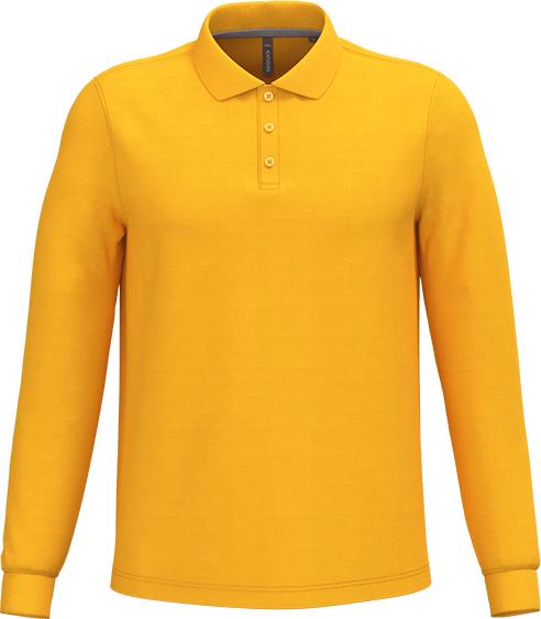 K243 – Basic Heren Polo Lange Mouwen Bedrukken 462968