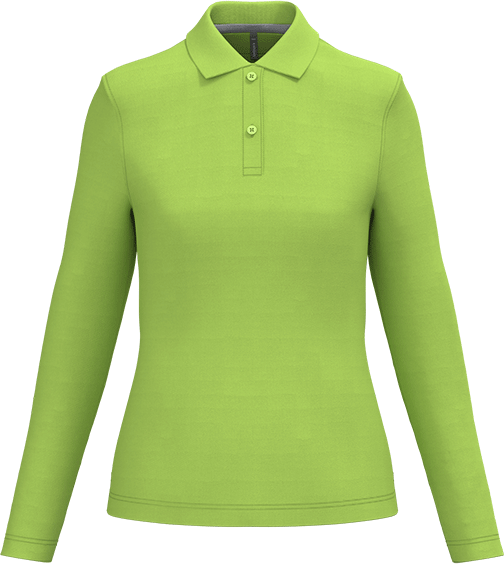 K244 – Hoogwaardige dames polo met lange mouwen 462974