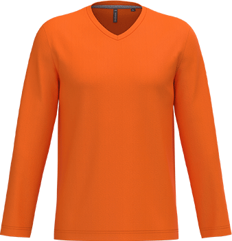 K358 – Basic Heren Longsleeve V-hals Bedrukken 463356