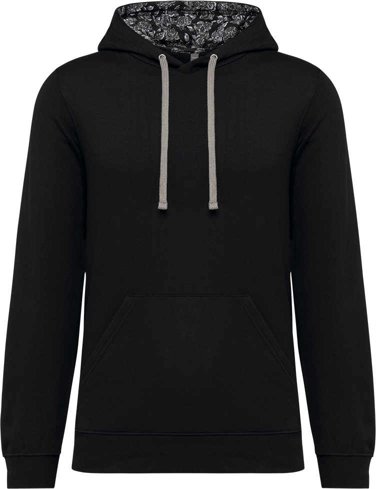 K4013 – Unisex hoodie met contrasterende capuchon met motief bedrukken 464280