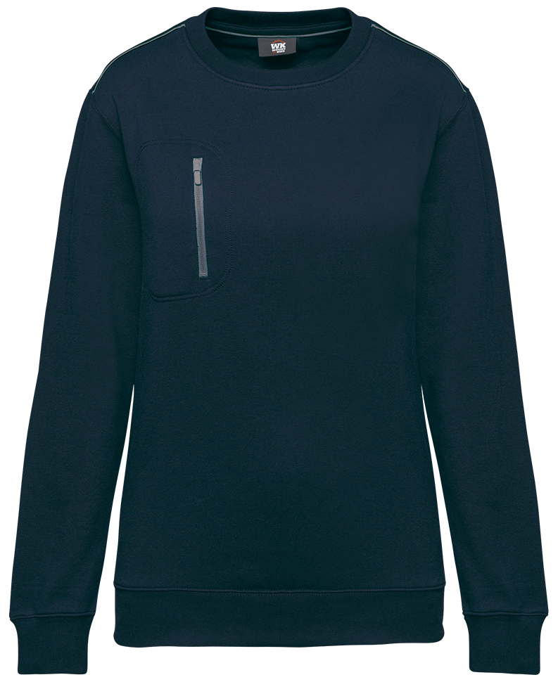 WK403 – Unisex trui met contrasterende rits zak 467090