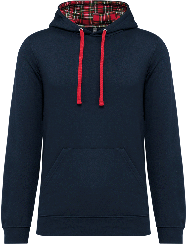K4013 – Unisex hoodie met contrasterende capuchon met motief bedrukken 464271
