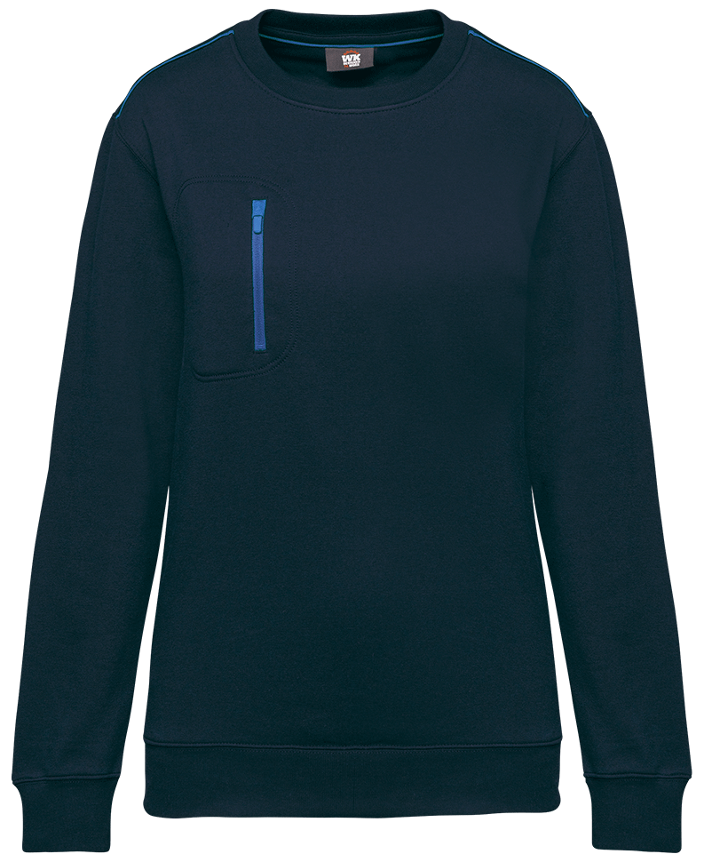 WK403 – Unisex trui met contrasterende rits zak 467079