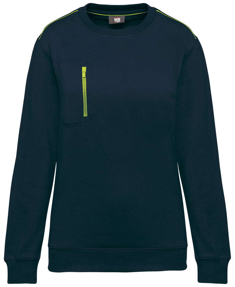 WK403 – Unisex trui met contrasterende rits zak 467080