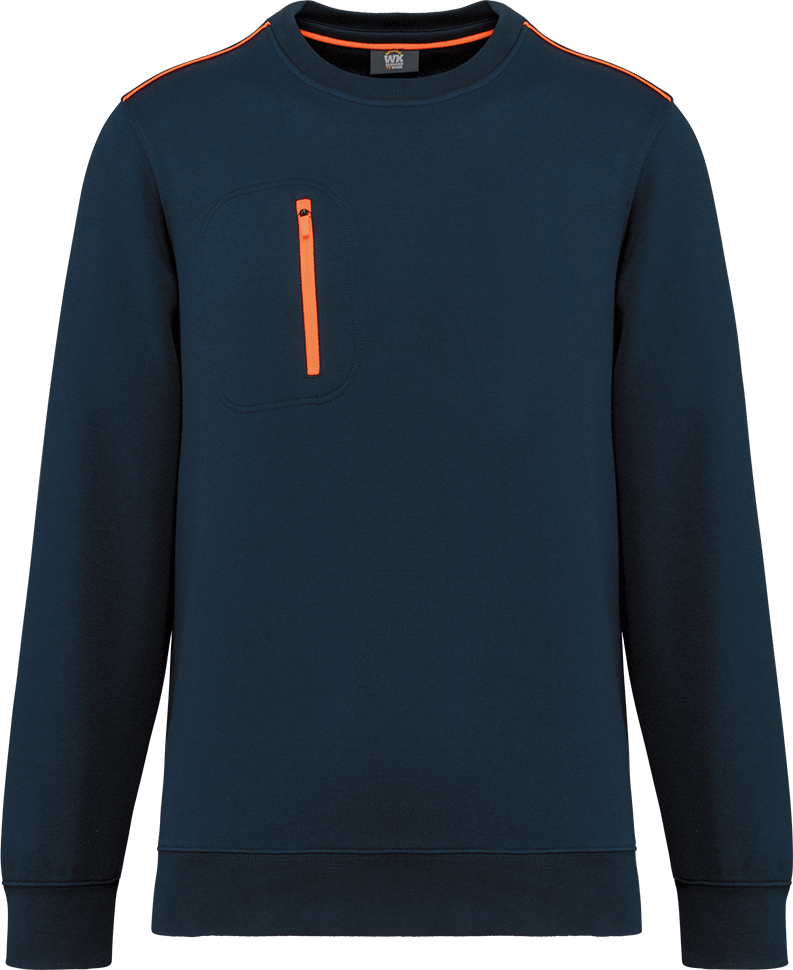 WK403 – Unisex trui met contrasterende rits zak 467081