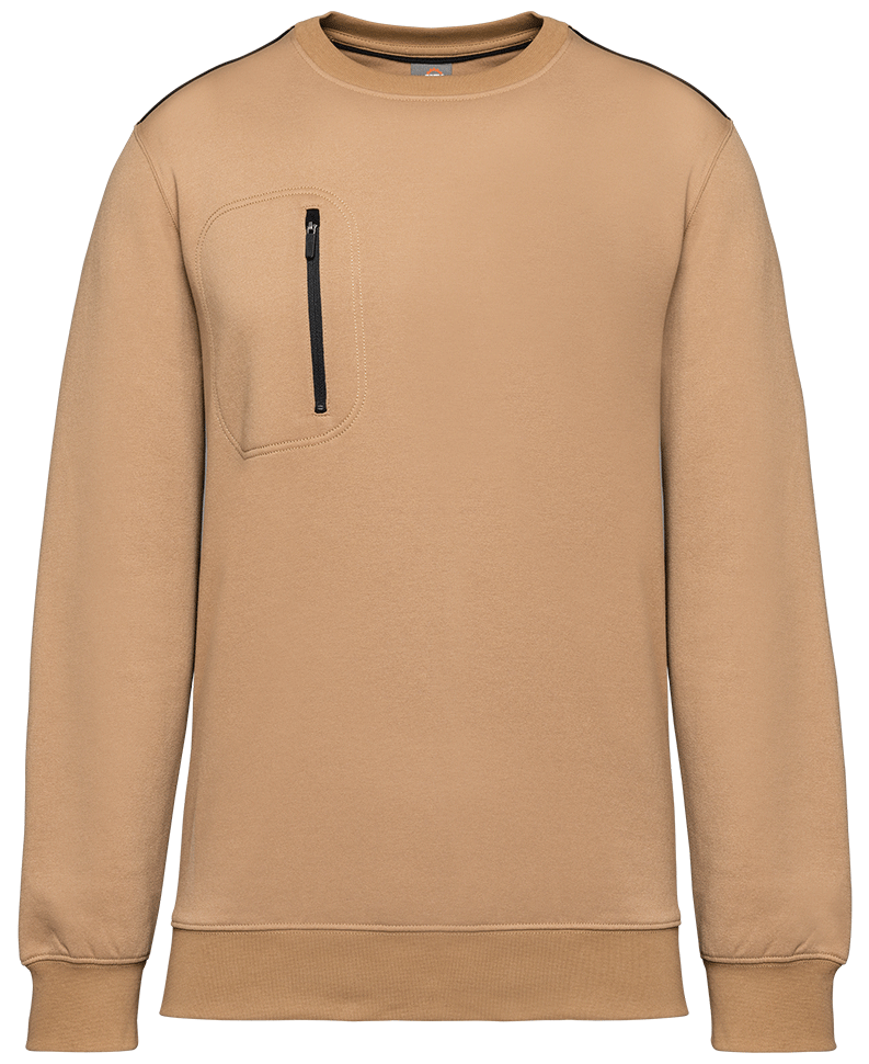 WK403 – Unisex trui met contrasterende rits zak 467082