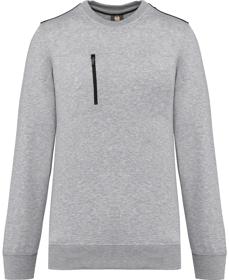 WK403 – Unisex trui met contrasterende rits zak 467089