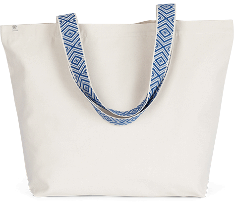 KINS118 – Grote gerecyclede shopper met contrasterende hengels 464819