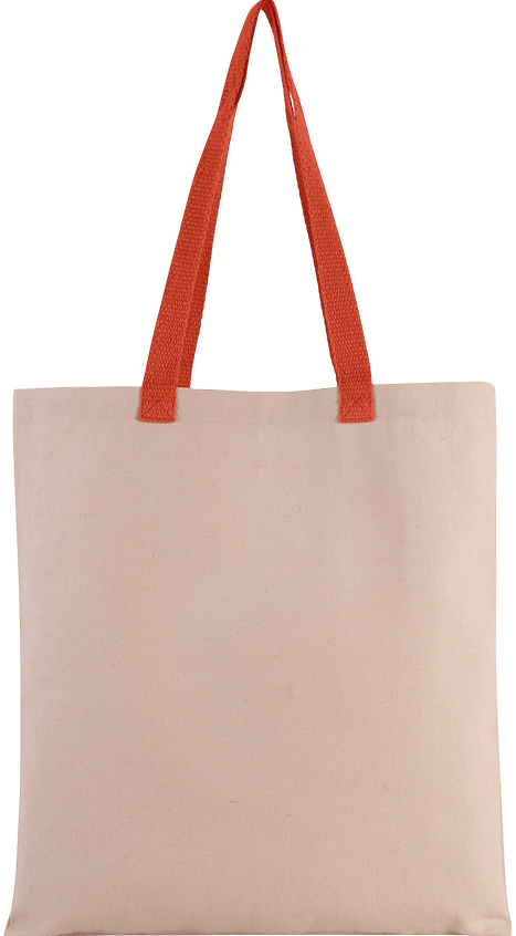 KI0277 – Platte totebag van canvas met contrasterend hengsel ontwerpen en bedrukken 464755